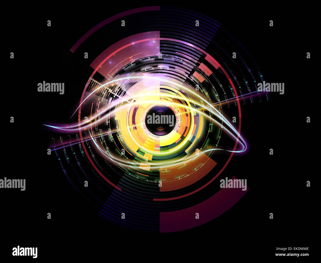Iris of technology Stock Photo - Alamy