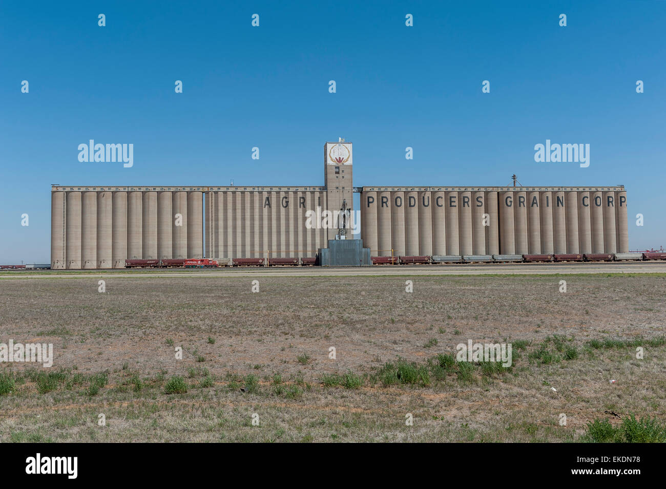 Large Grain Elevator building off Interstate 27, Lubbock. Texas