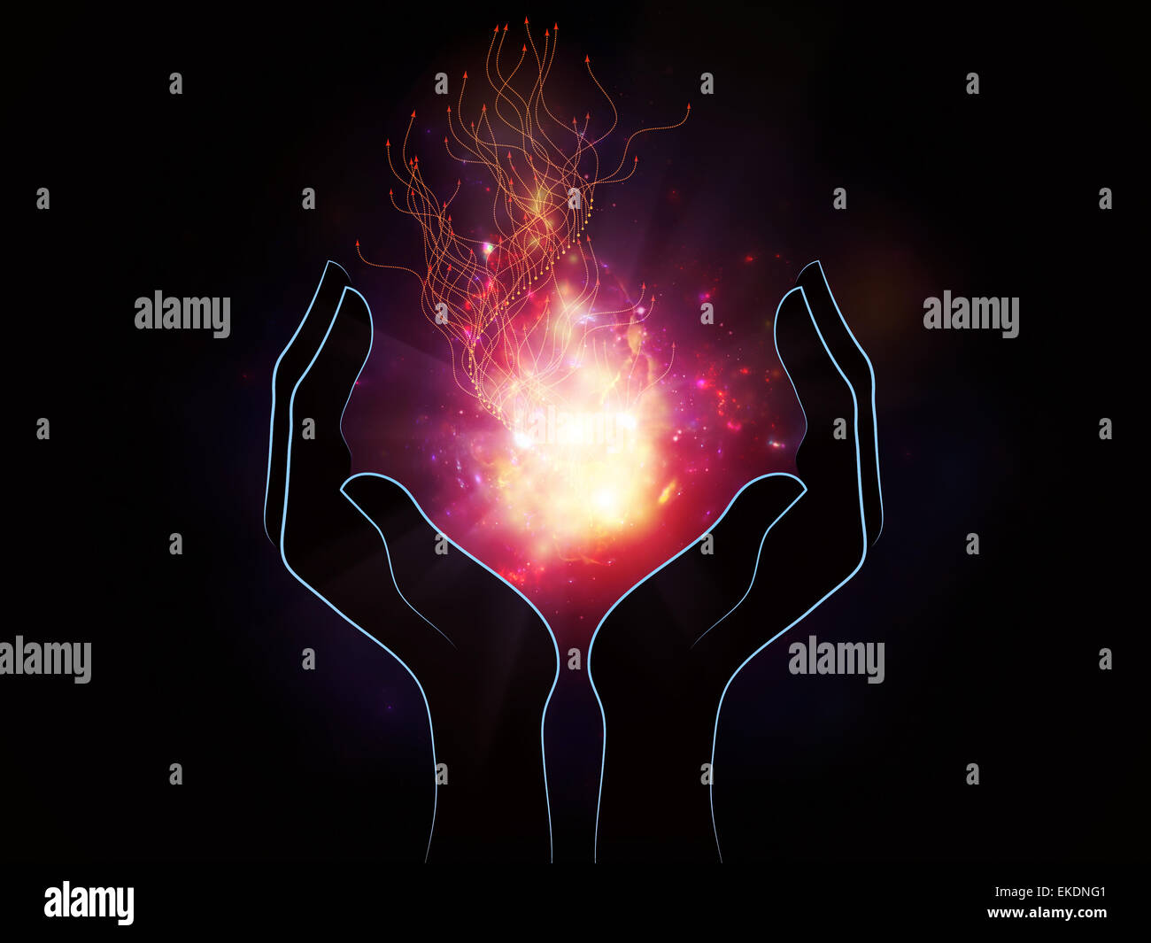 Handful of Technology Stock Photo - Alamy