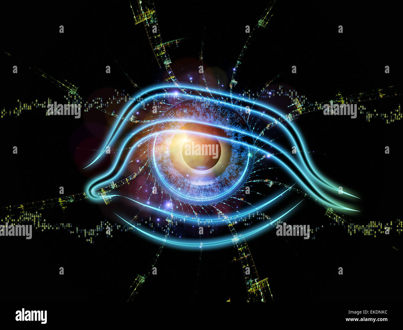 Eye of digital progress Stock Photo Alamy