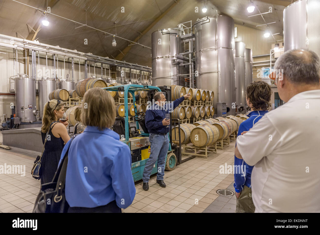 Wine tour of Cap Rock Winery, Lubbock, Texas. USA Stock Photo