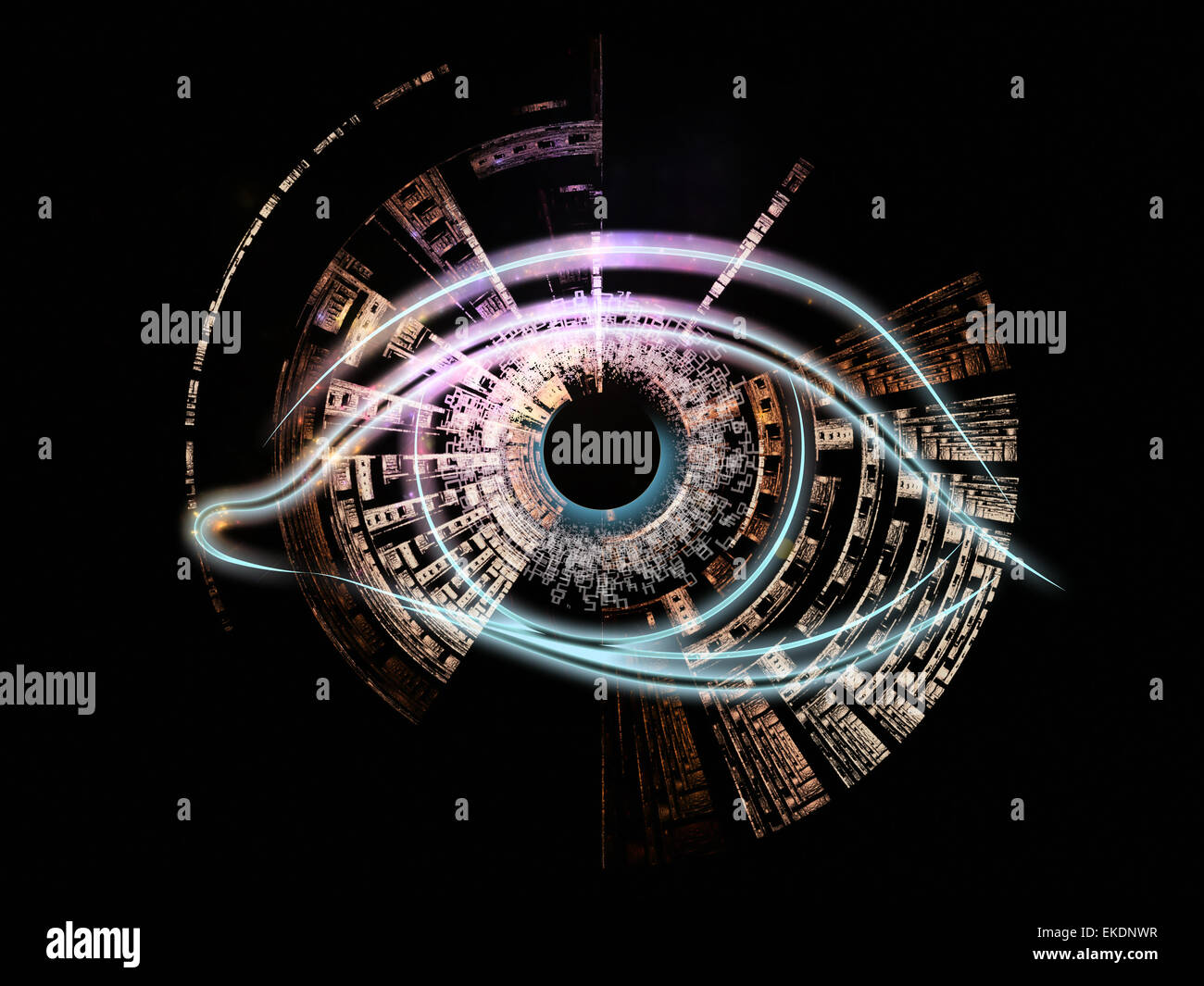 Iris of technology Stock Photo - Alamy