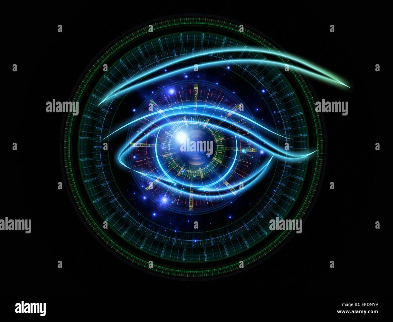 Iris of technology Stock Photo - Alamy