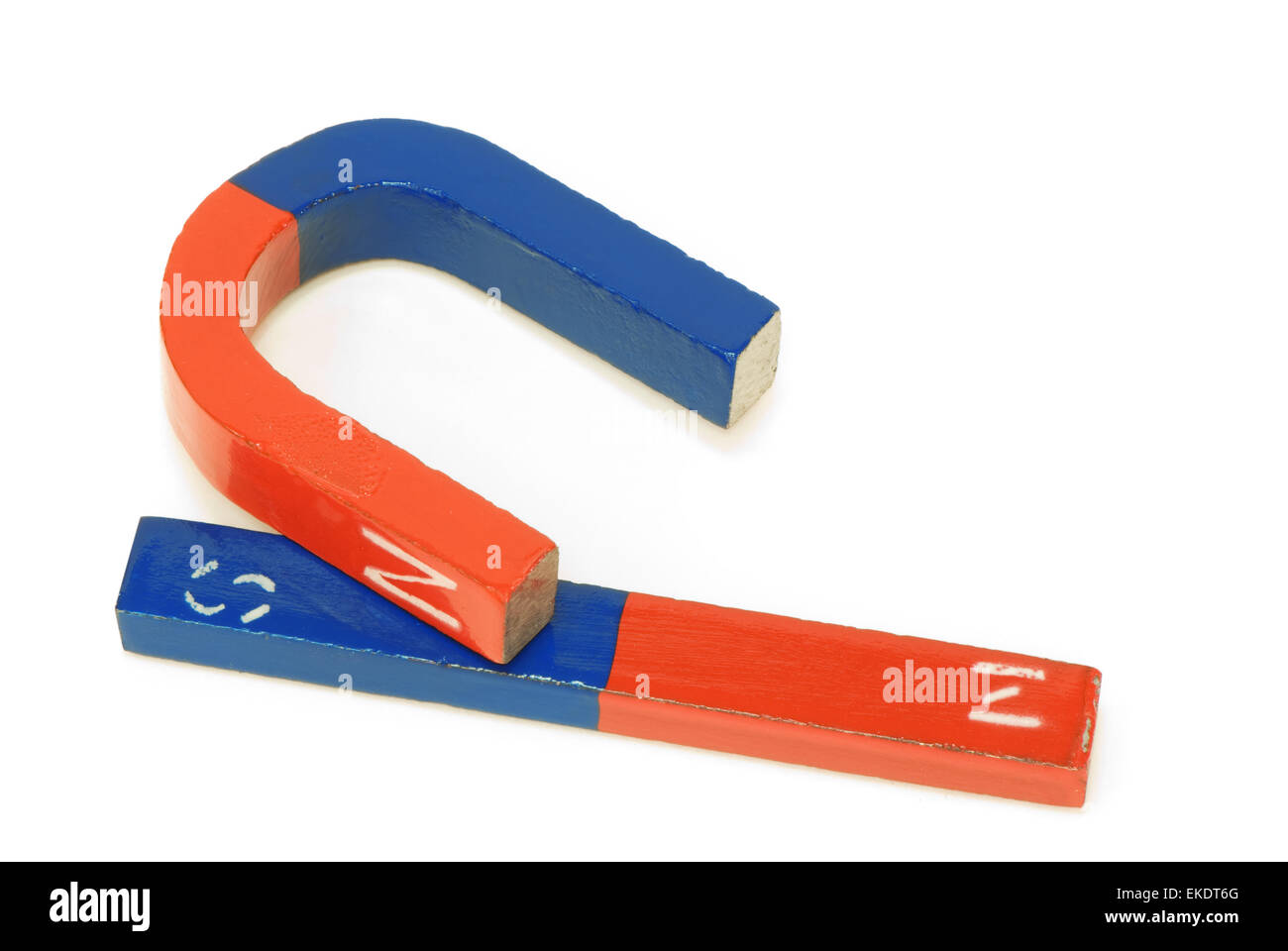 two red and blue magnets Stock Photo - Alamy