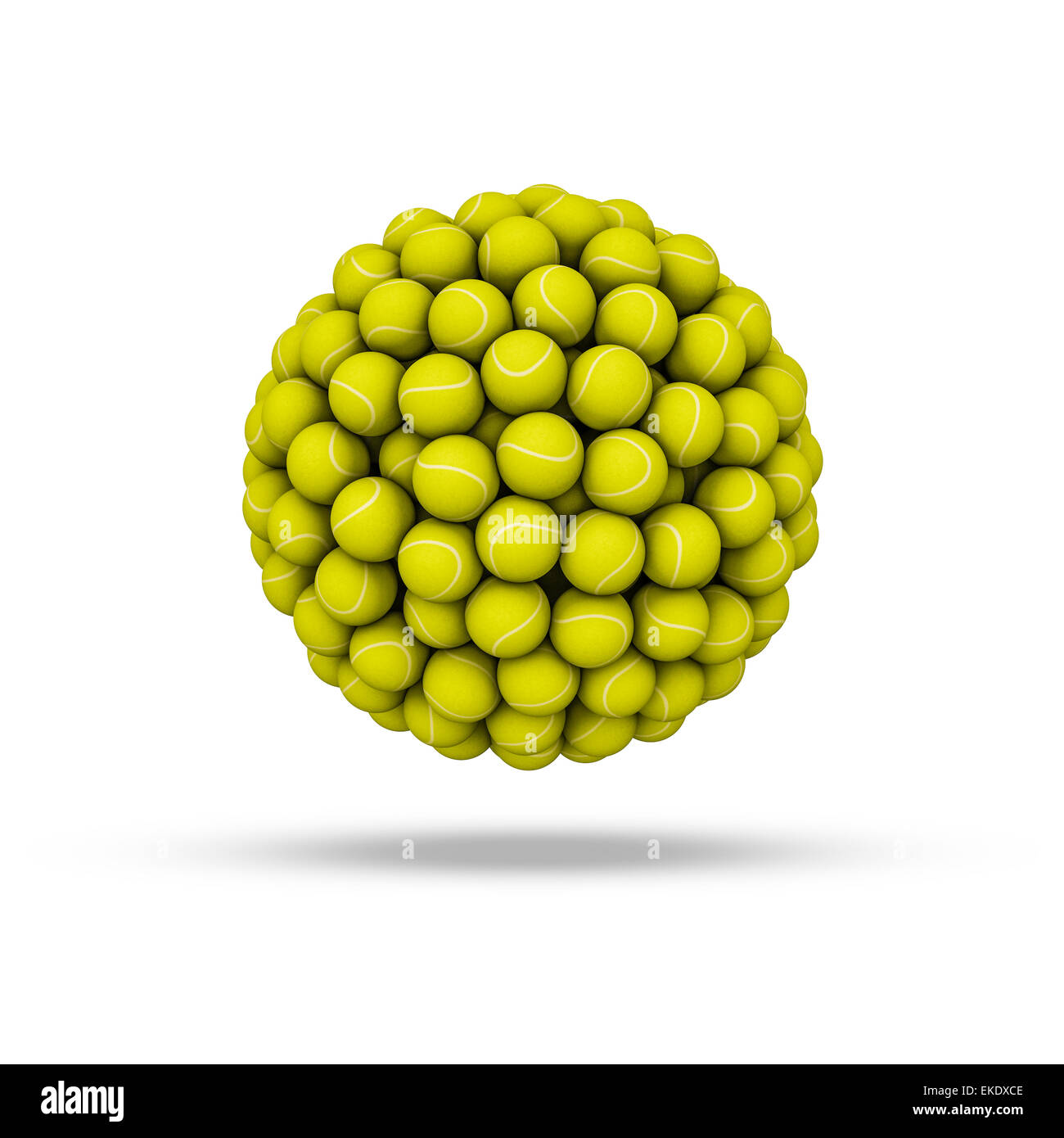 3D render of tennis balls forming sphere Stock Photo Alamy