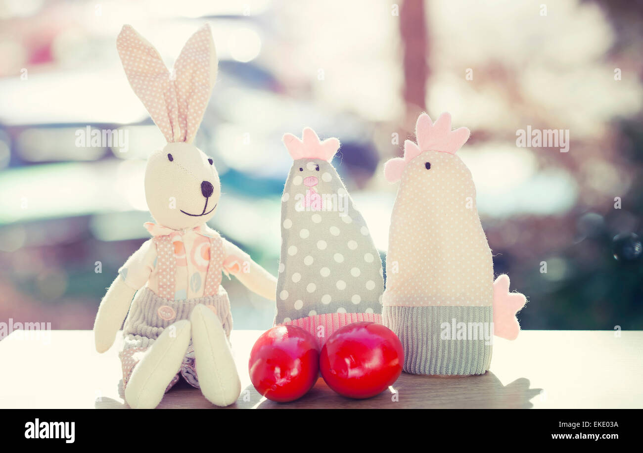 Retro still life of Easter decorations Stock Photo - Alamy