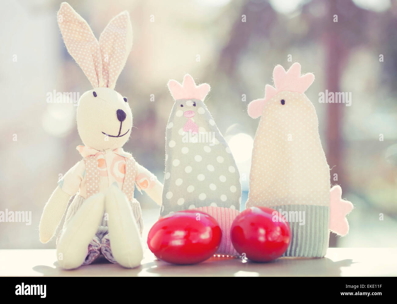 Retro still life of Easter decorations Stock Photo - Alamy