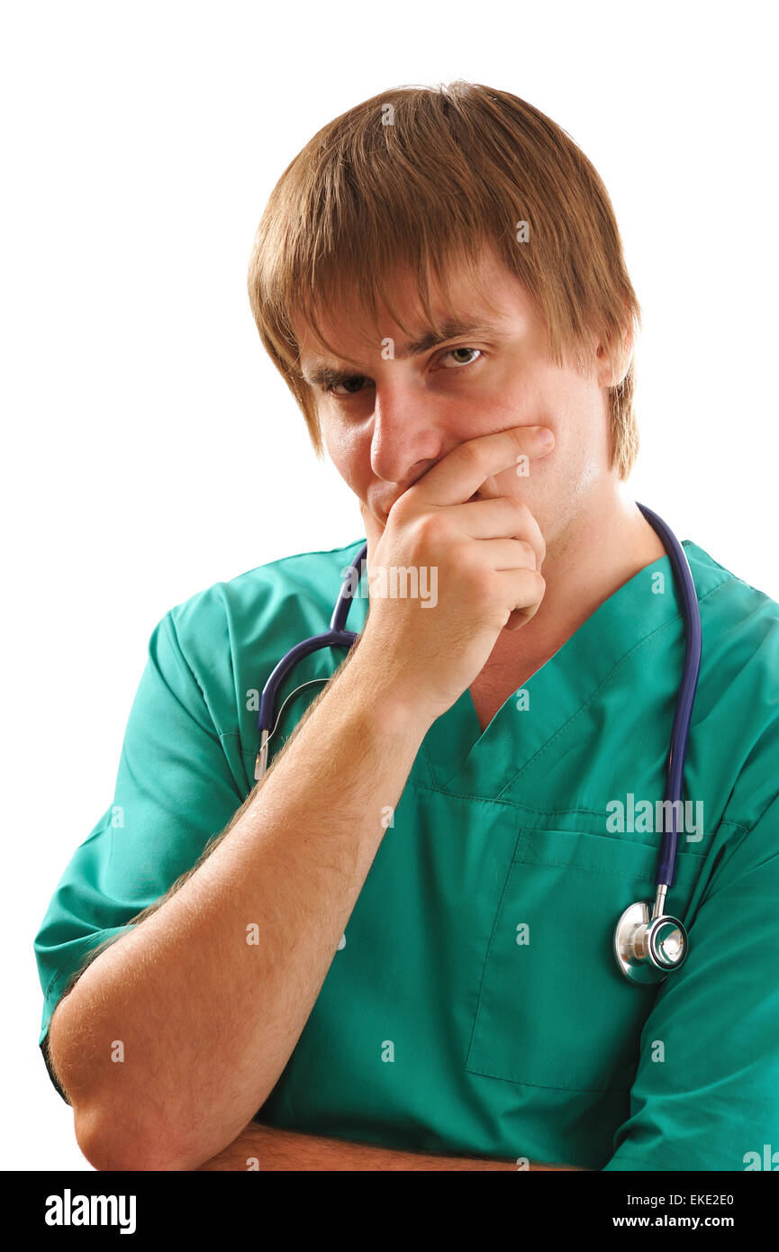 Tired doctor hi-res stock photography and images - Alamy