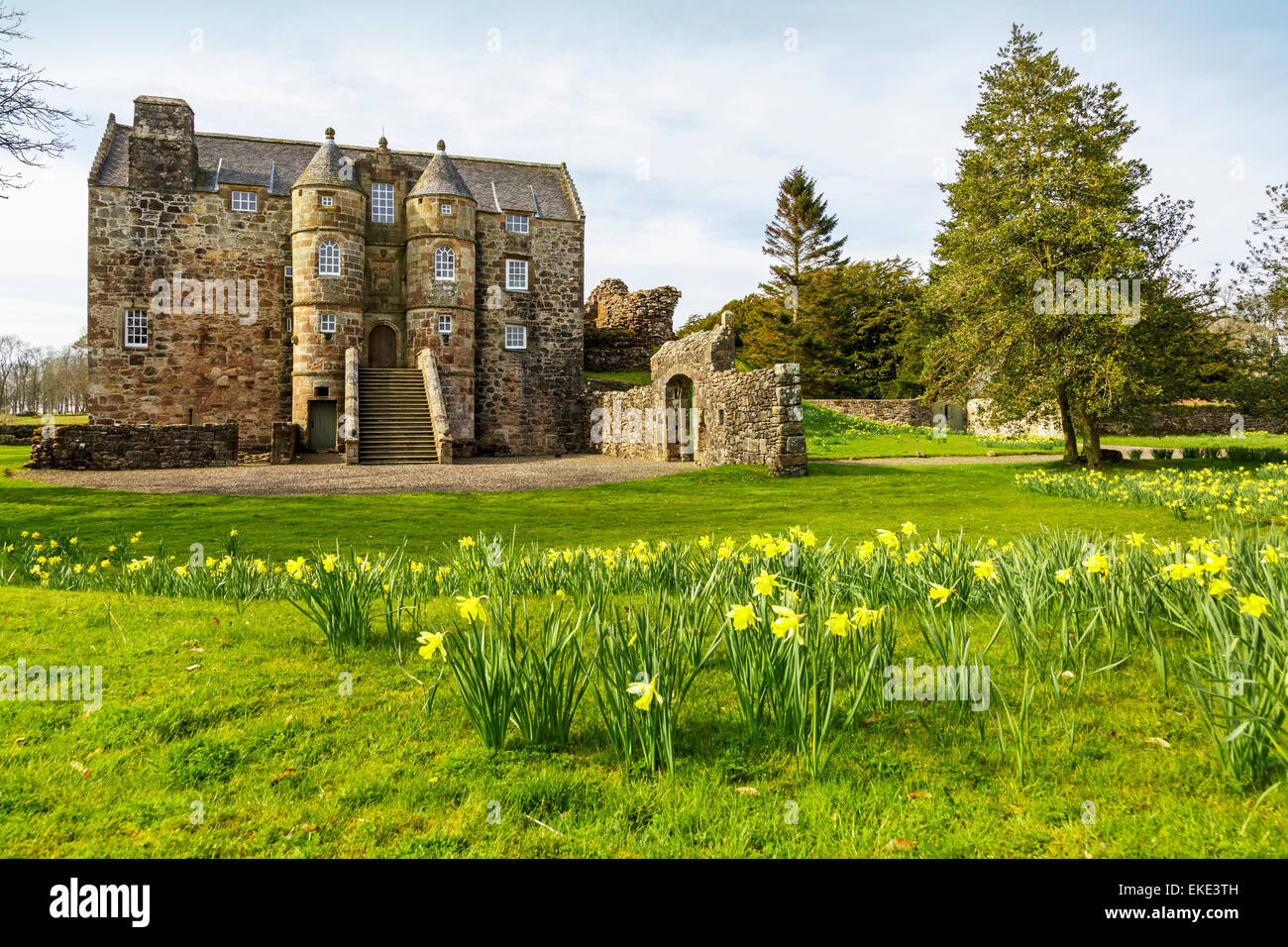 Rowallan castle, Kilmaurs, Kilmarnock, Ayrshire, Scotland, UK Stock