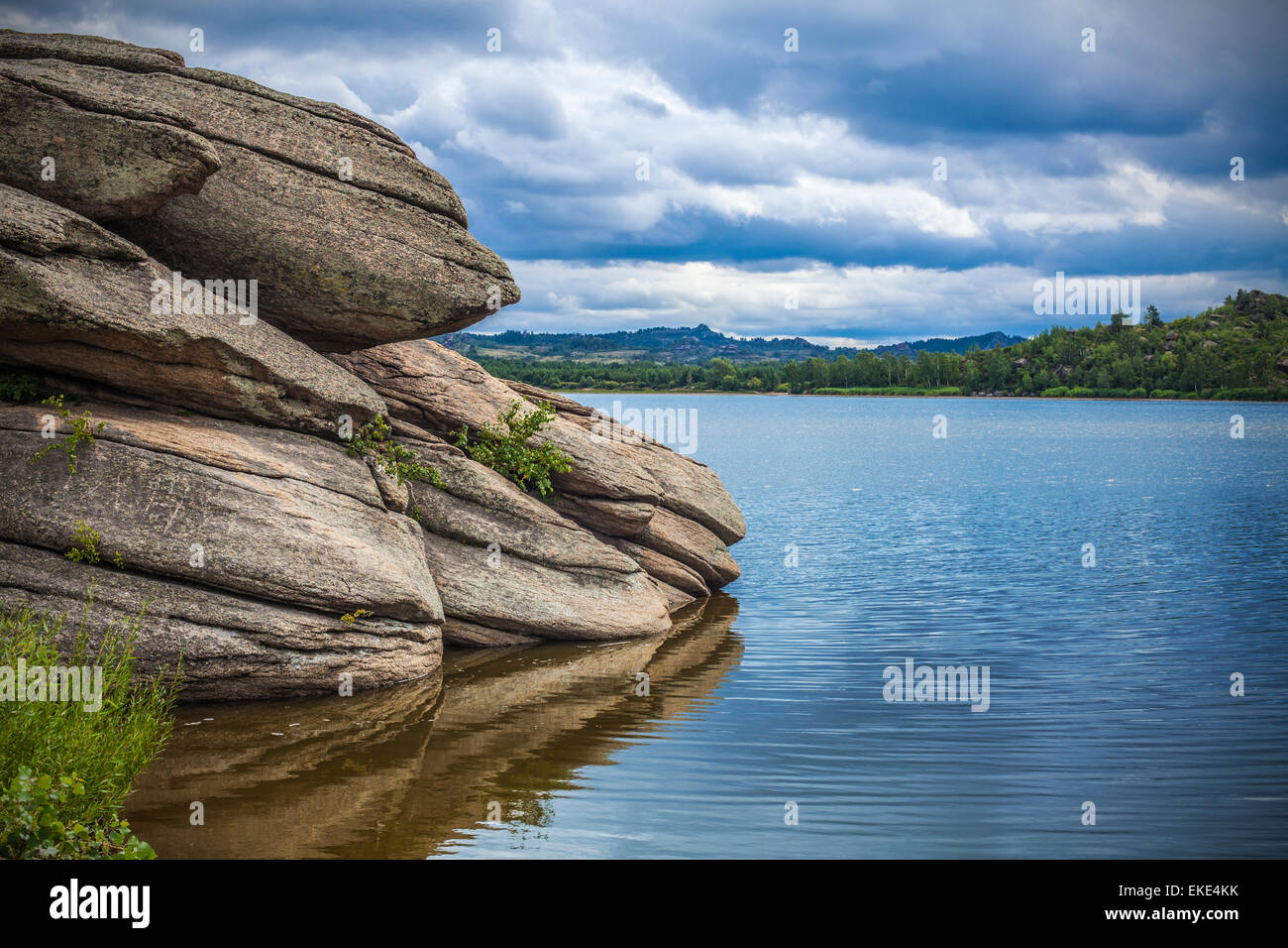 Kolyvan lake in Altai Territory Stock Photo