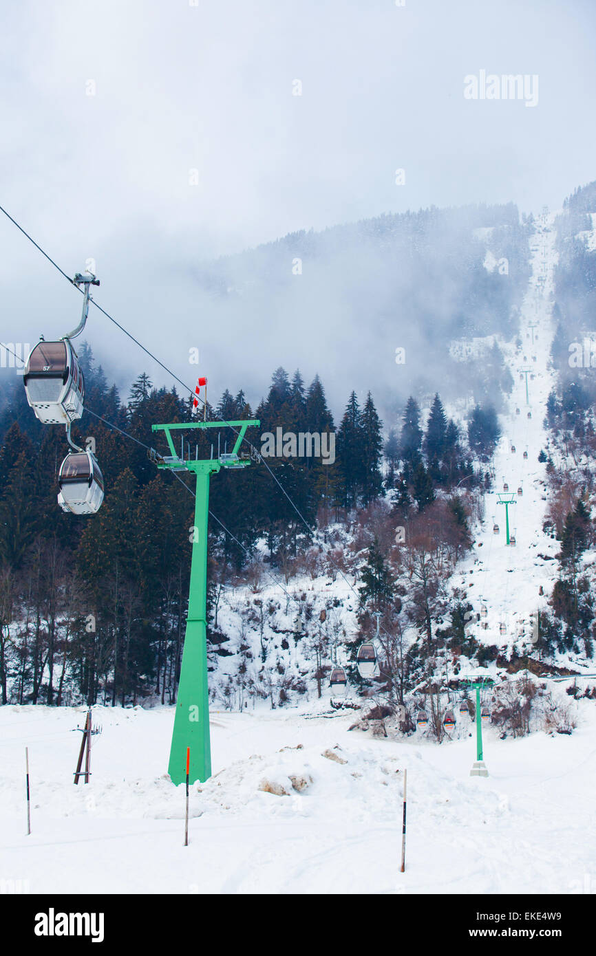 Ski lift chairs Stock Photo Alamy