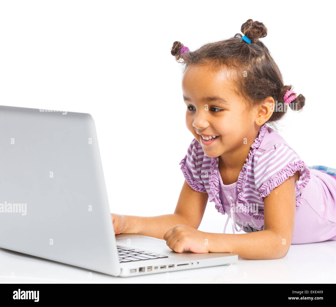 Young Girl Using Notebook Computer Stock Photo Alamy Young girl using notebook computer stock photo alamy