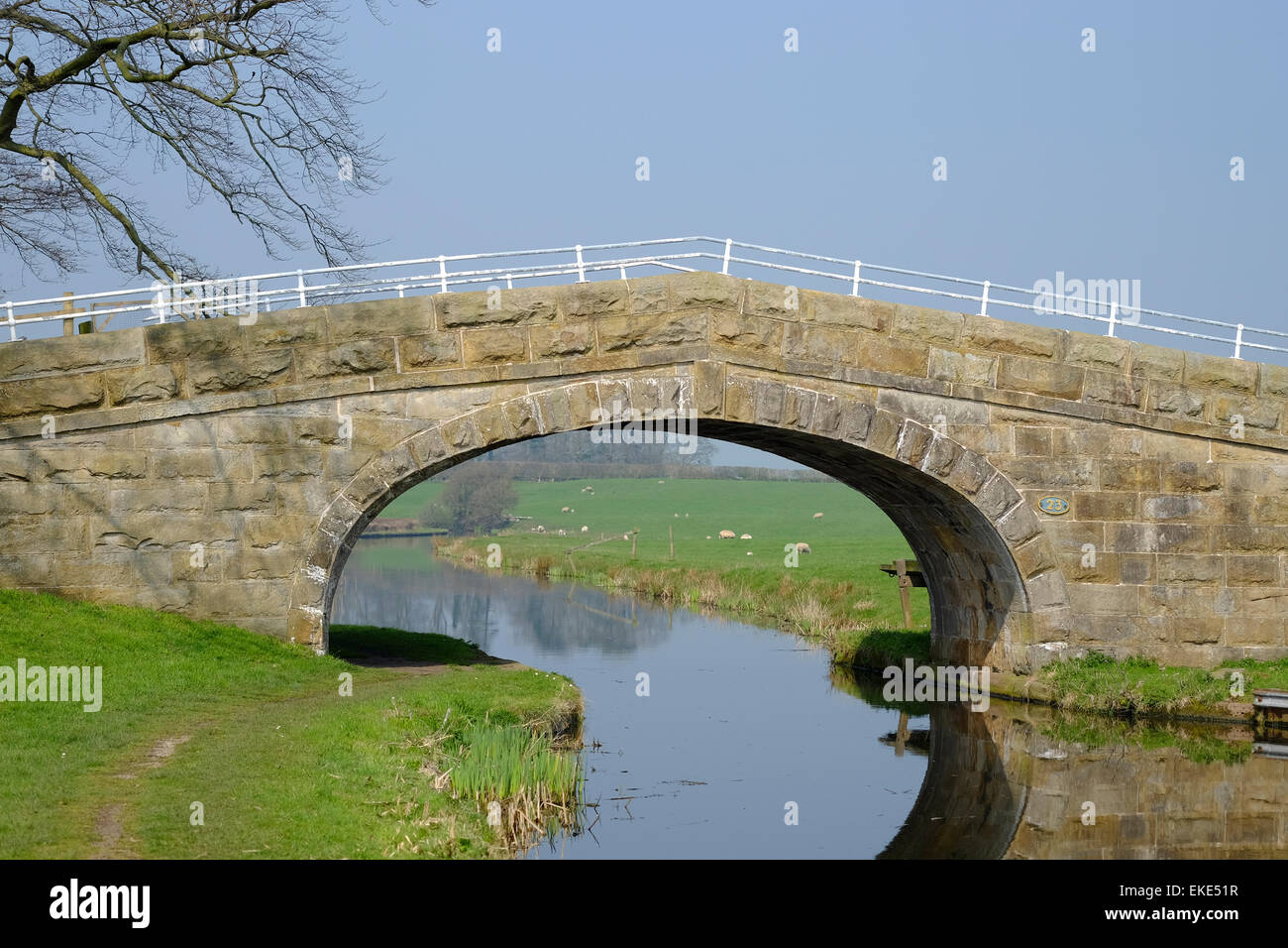Canal Bridge on the Lancaster Canal near Salwick Stock Photo