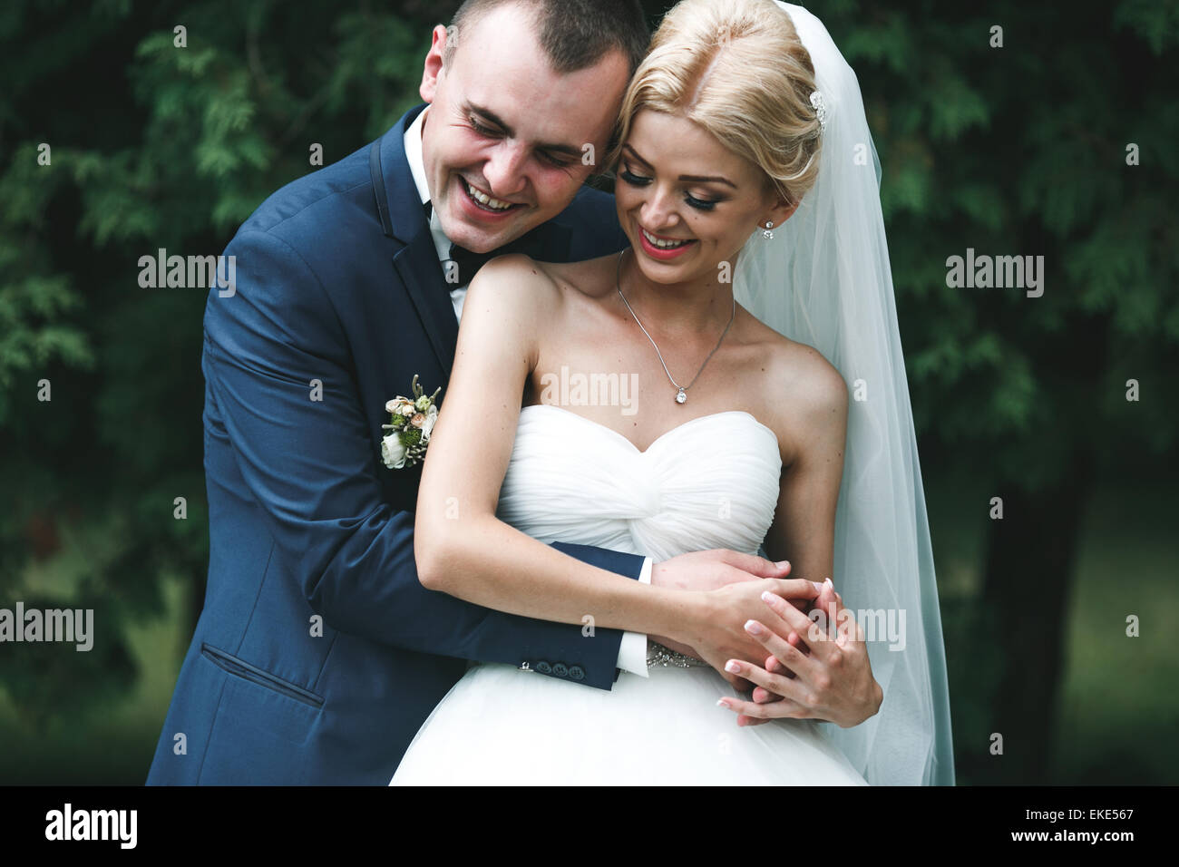 Lovely couple having fun in the park Stock Photo - Alamy
