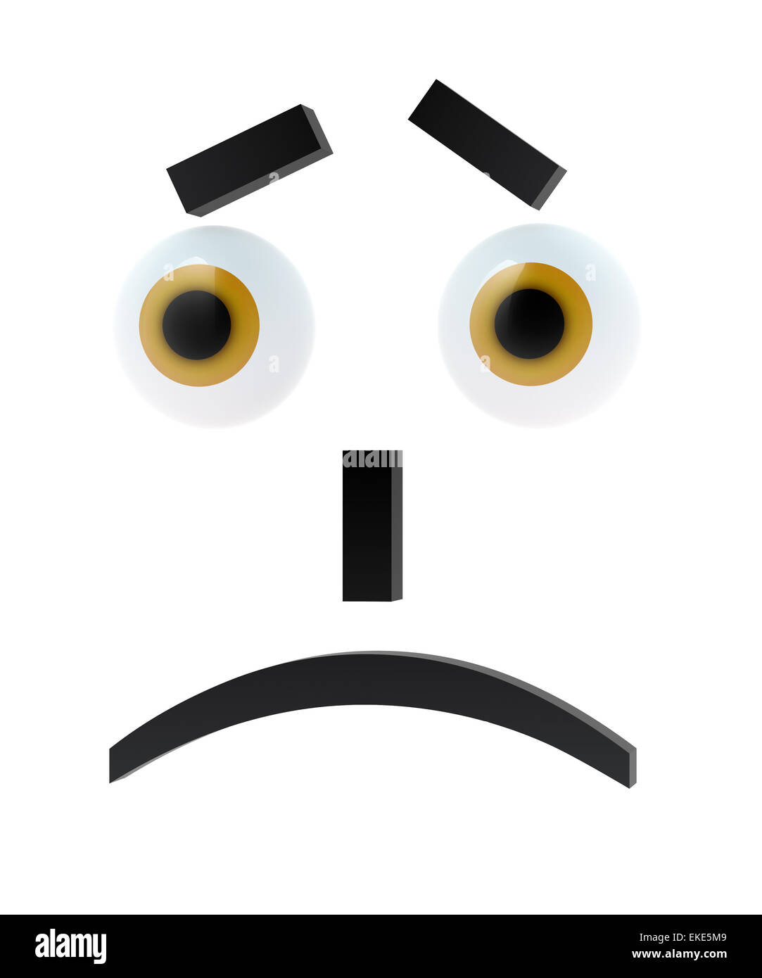 Surprised emoticon with yellow eyes Stock Photo Alamy