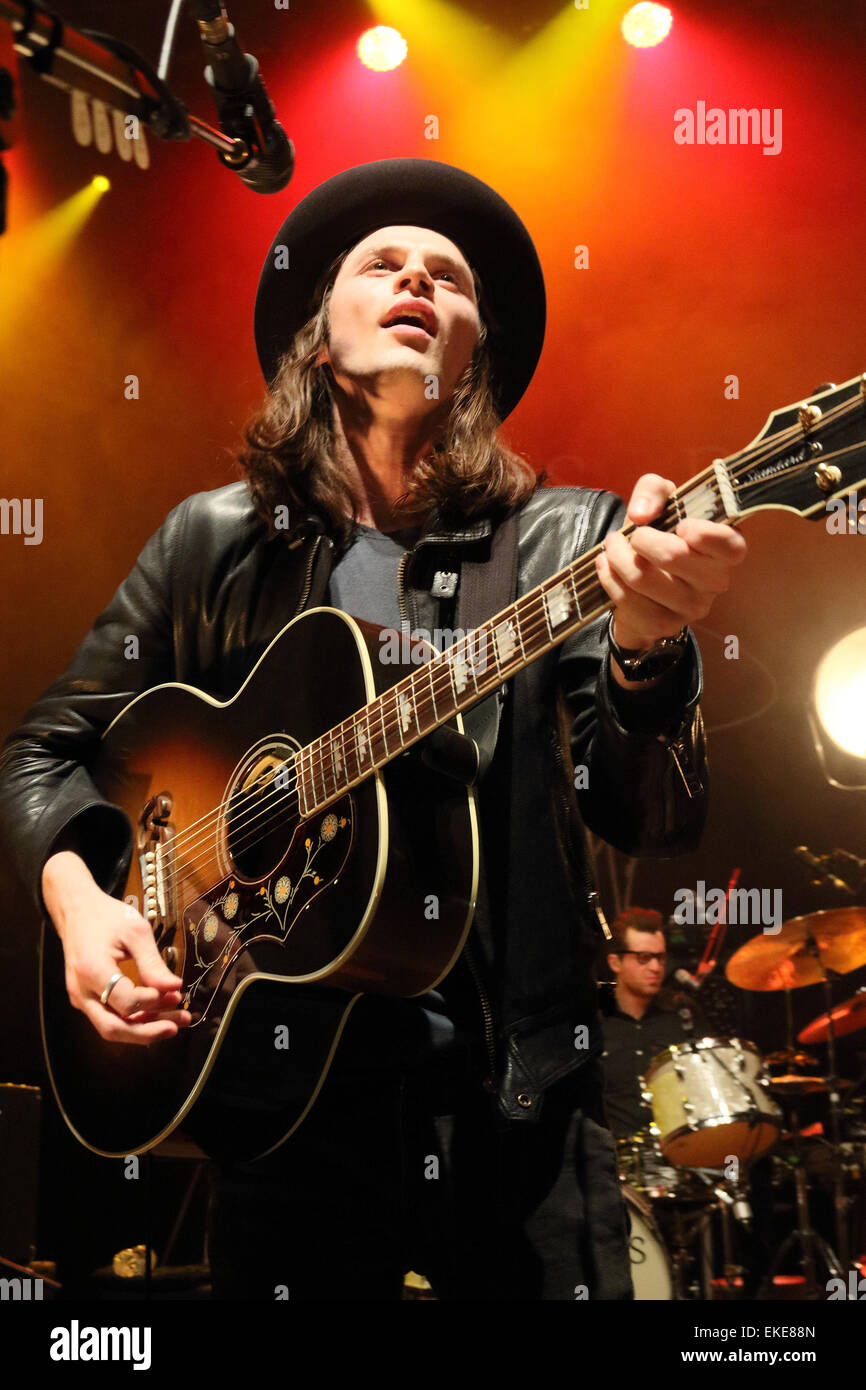 London, UK. 080415. James Bay, British singer-songwriter, performs at ...