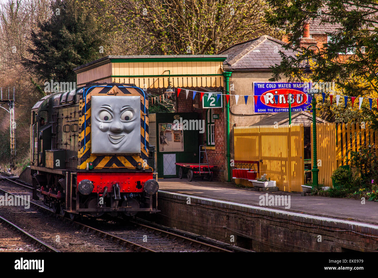 Diesel engine at Alresford Station, Watercress Line, Mid Hants Railway