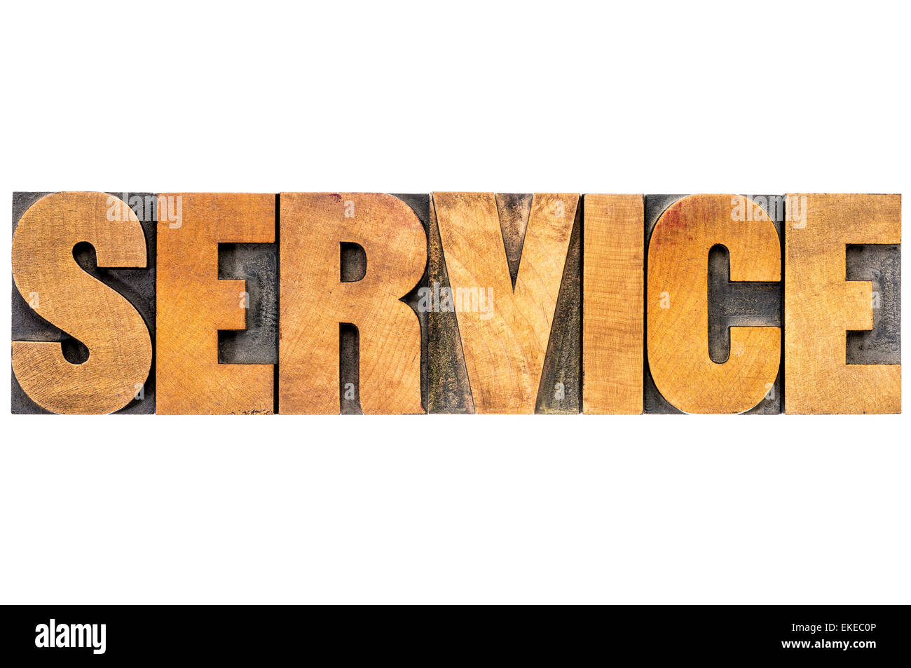 service word  - isolated text in vintage letterpress wood type Stock Photo