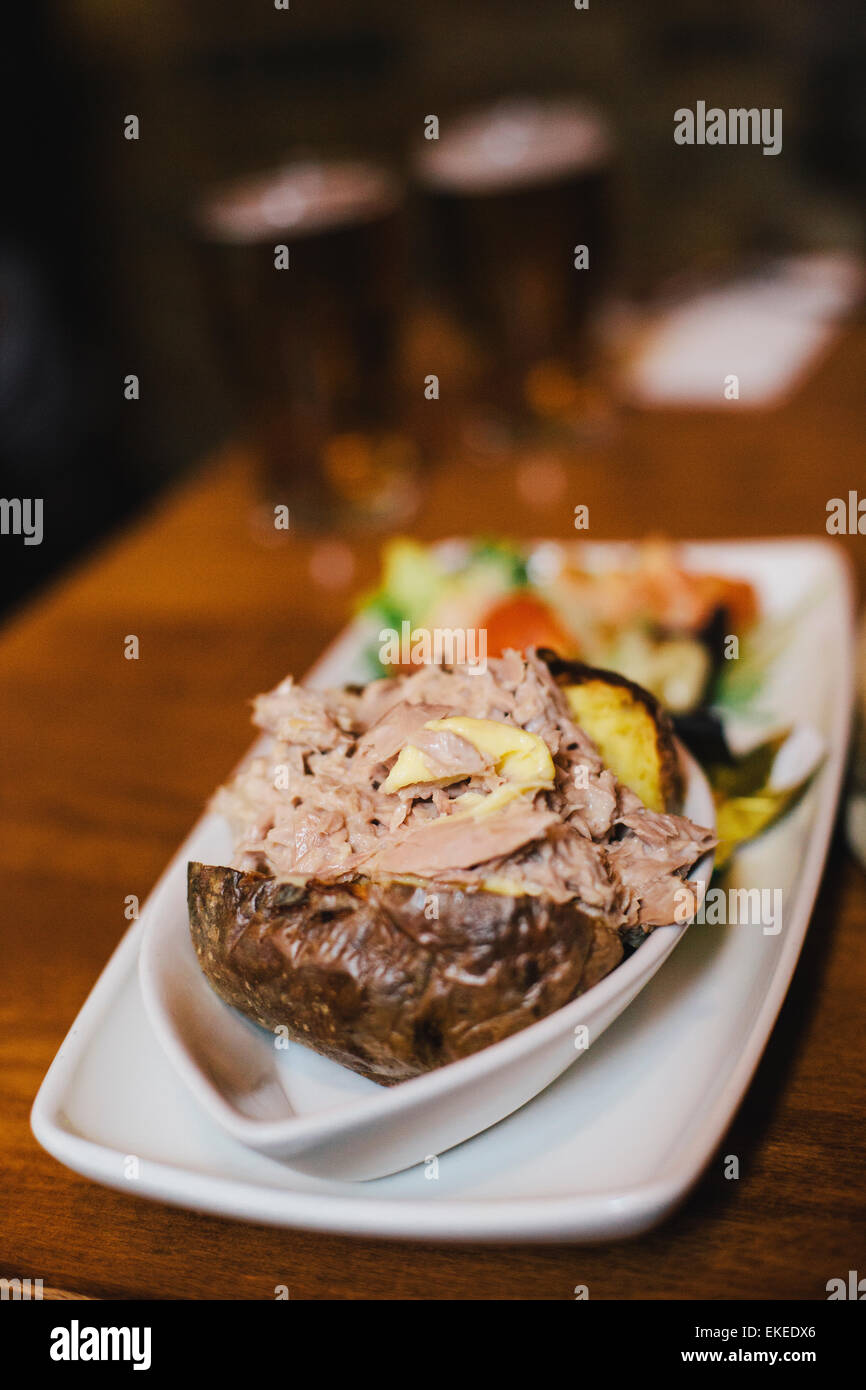 Tuna mayonnaise baked potato Stock Photo Alamy