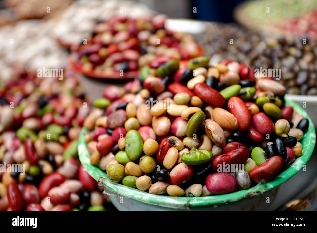 Group of beans and lentils Stock Photo