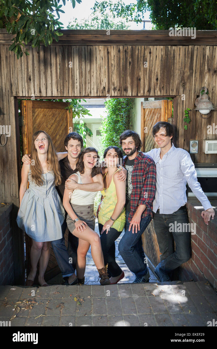 LOS ANGELES, CA – JULY 09: American musical group the Dirty Projectors in Los Angeles California on July 09, 2009. Stock Photo