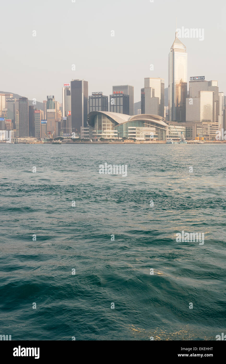 View of Hong Kong Victoria Harbour skyline Stock Photo - Alamy