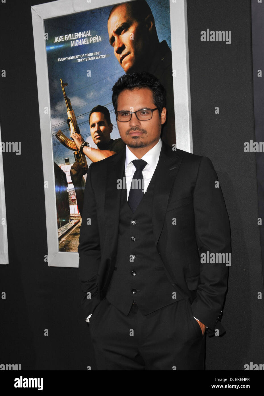 LOS ANGELES, CA - SEPTEMBER 17, 2012: Michael Pena at the premiere of his movie 'End of Watch' at the Regal Cinemas LA Live. Stock Photo