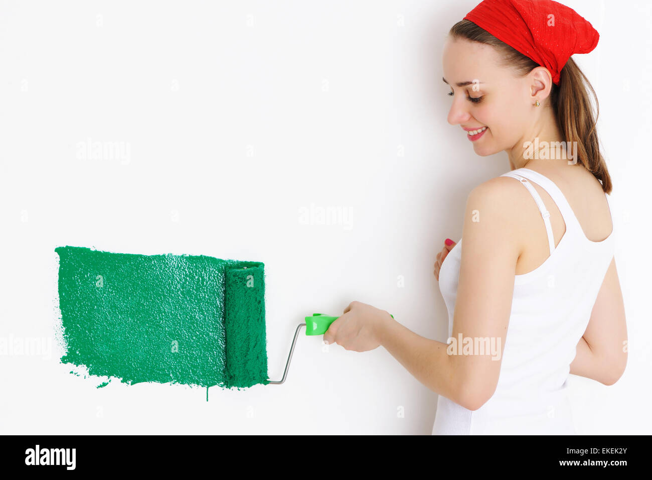 Painting walls Stock Photo
