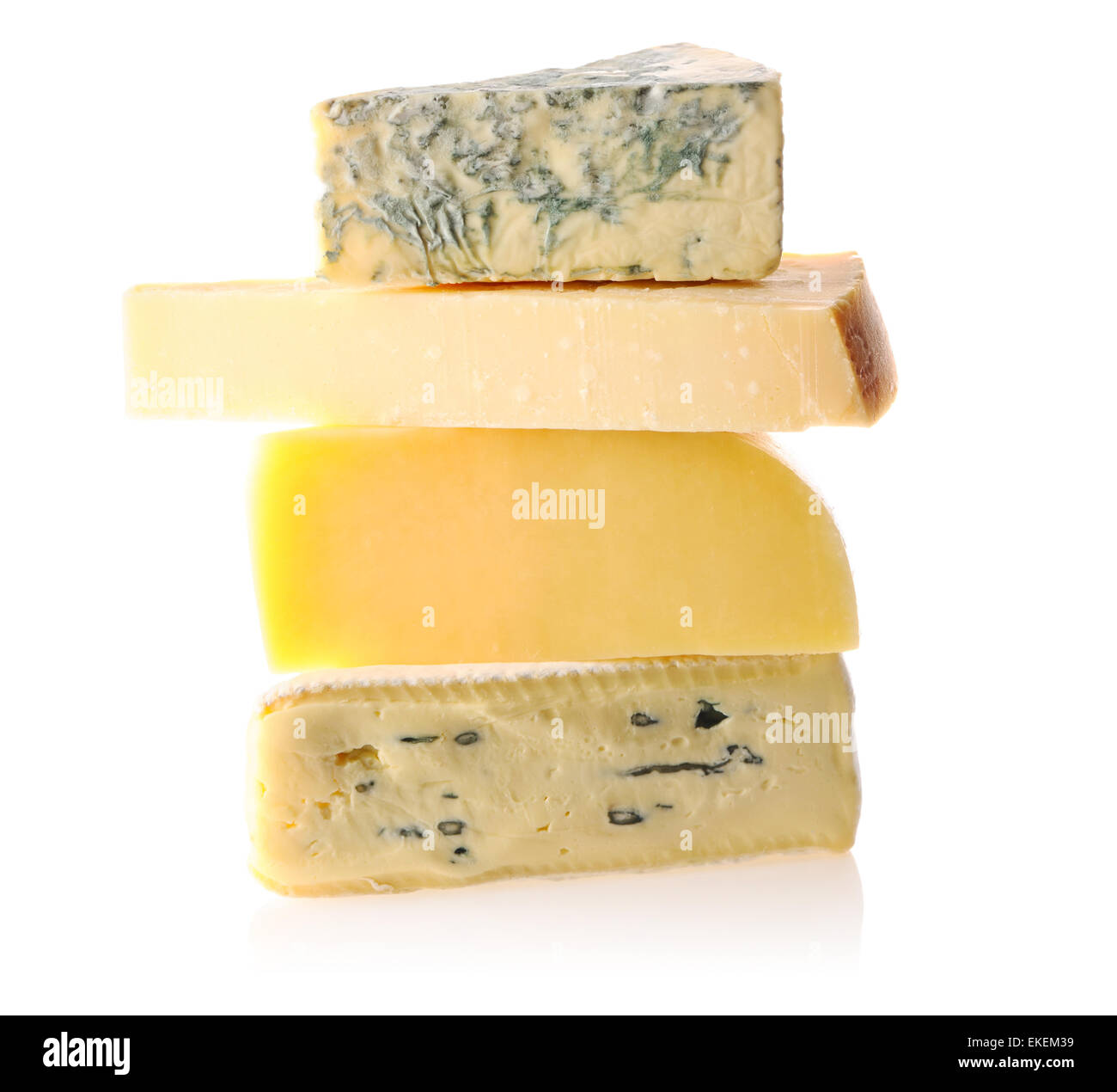Various types of cheese Stock Photo