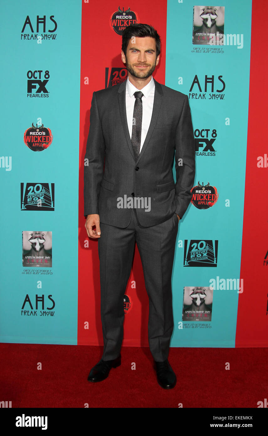 Premiere screening of FX's 'American Horror Story: Freak Show' held at TCL Chinese Theatre - Arrivals  Featuring: Wes Bentley Where: Los Angeles, California, United States When: 05 Oct 2014 Stock Photo