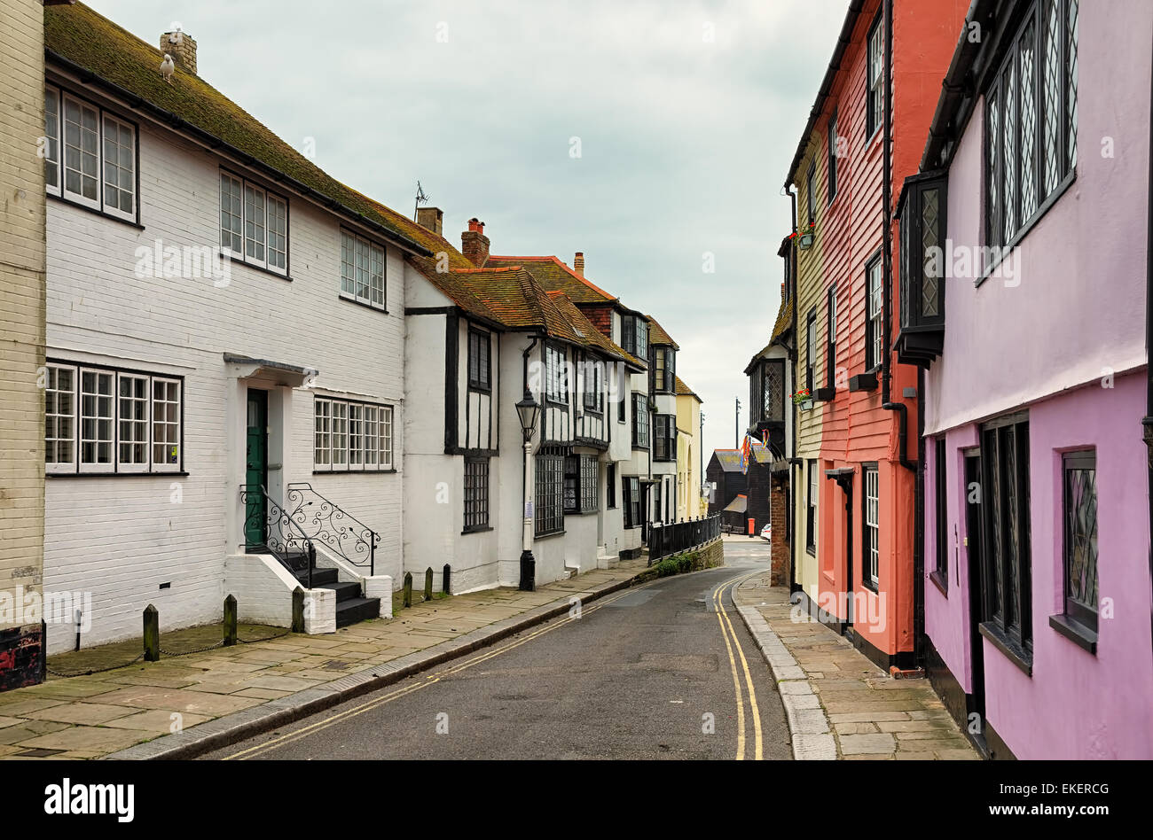 Street in the old town, Hastings Stock Photo