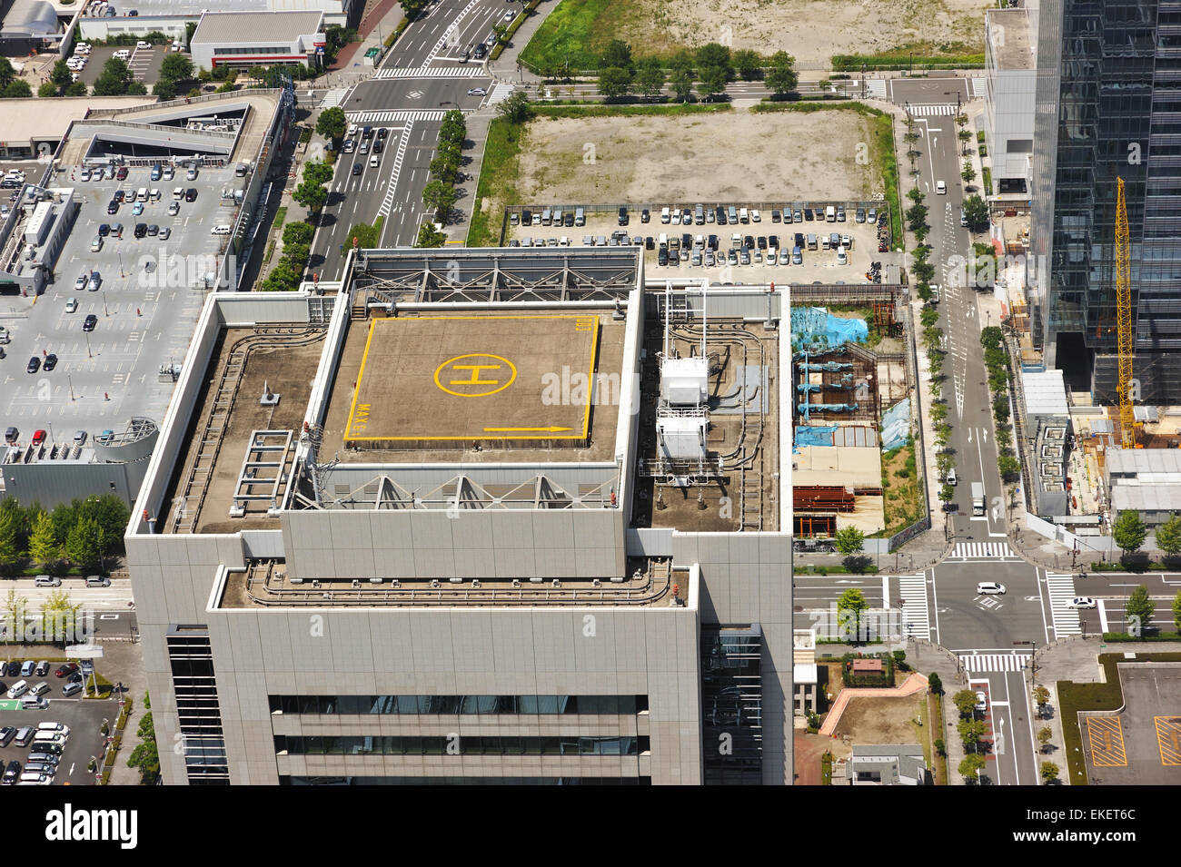 Helicopter landing pad Stock Photo Alamy