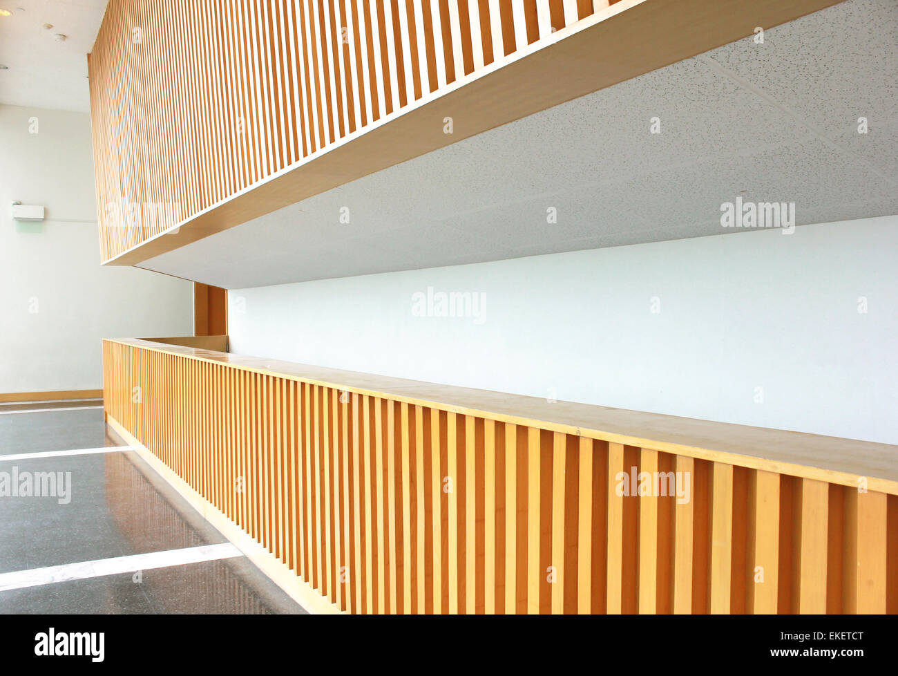 Empty reception area in an office block Stock Photo