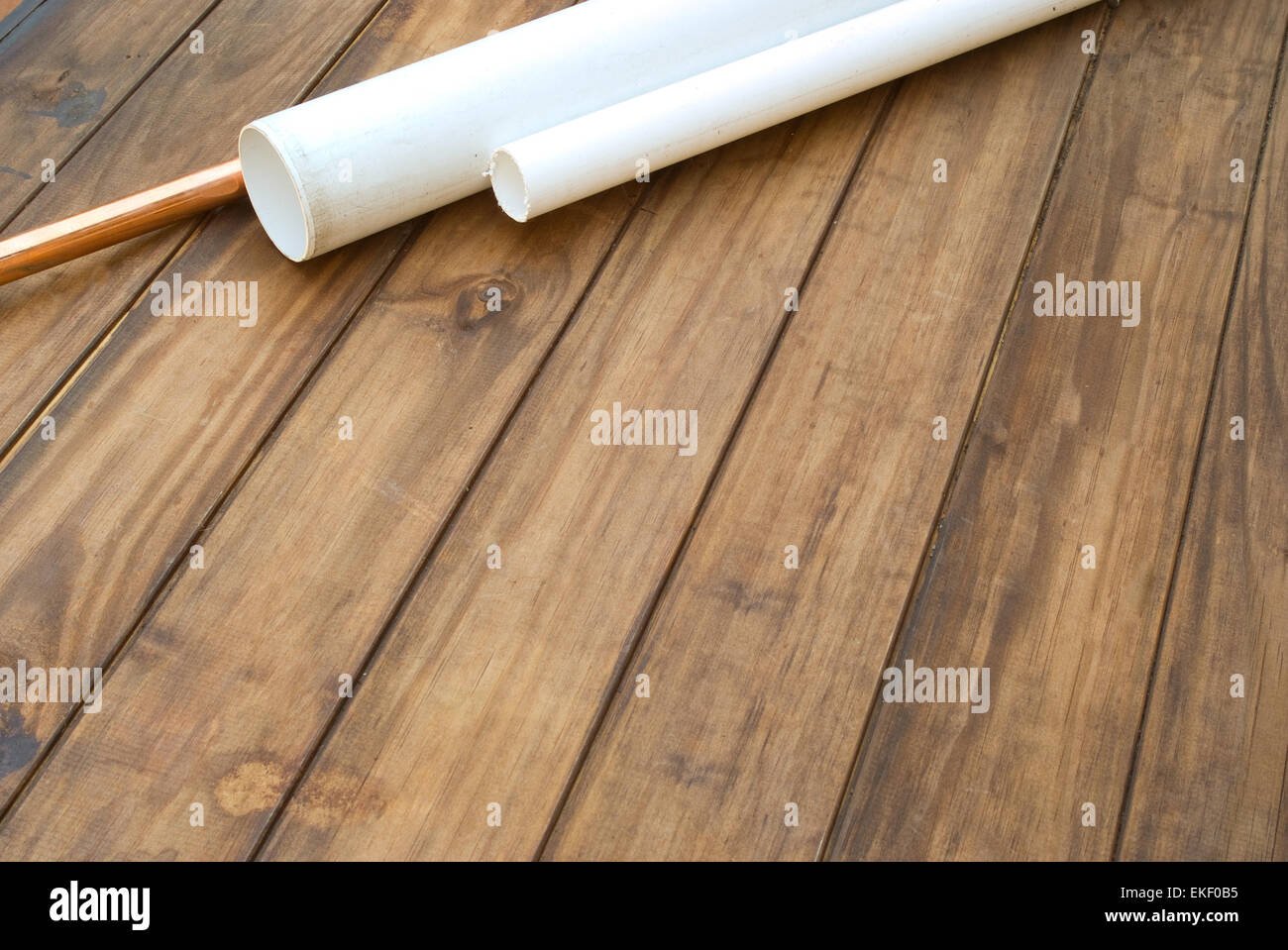 Plumbers plastic pipes Stock Photo Alamy