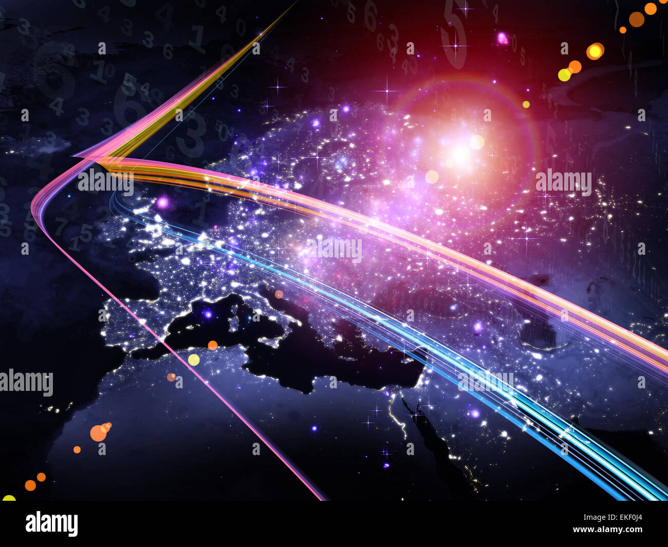 Information Stream Visualization of Information Stream Stock Photo - Alamy