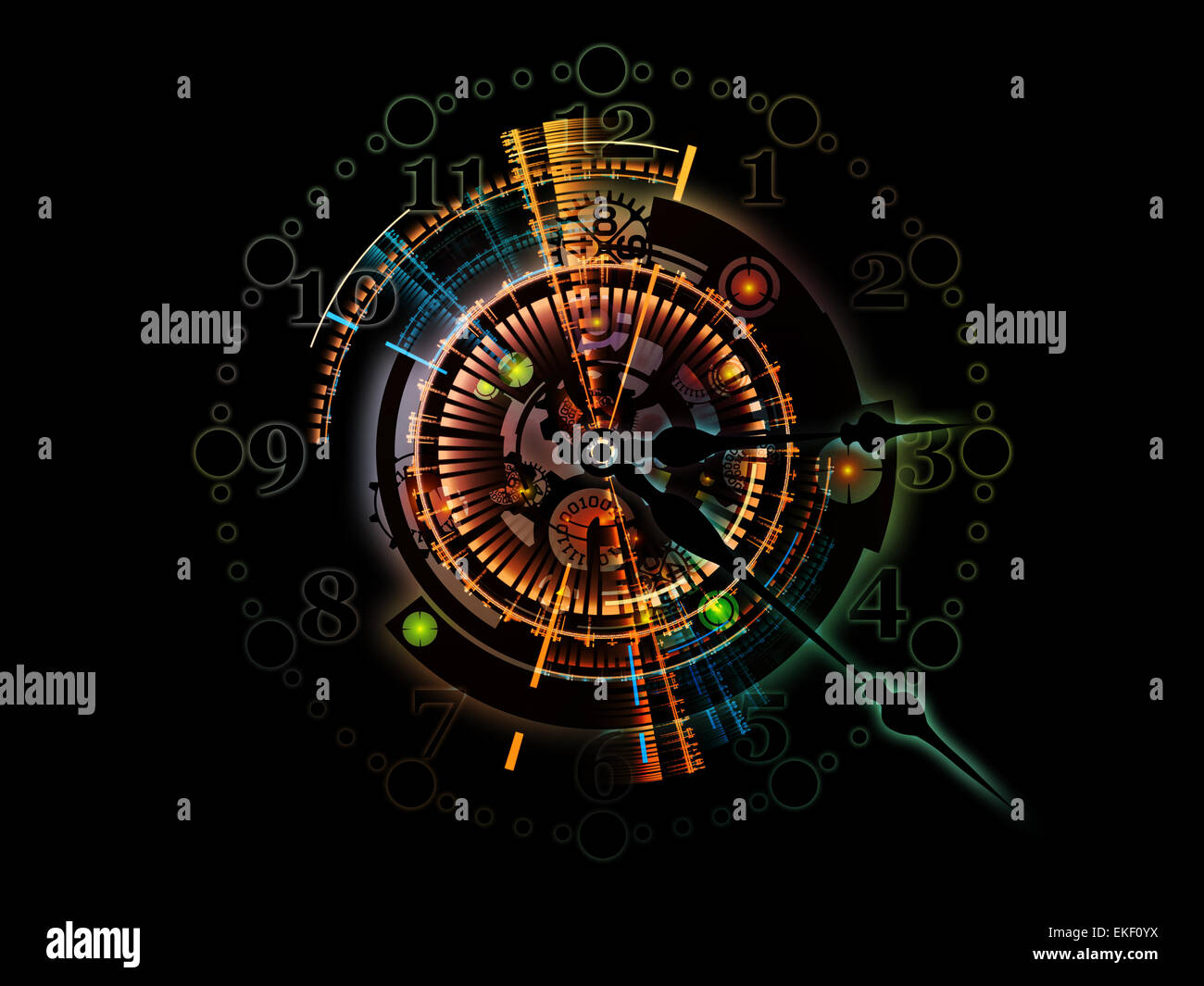 Elements of Clockwork Stock Photo Alamy