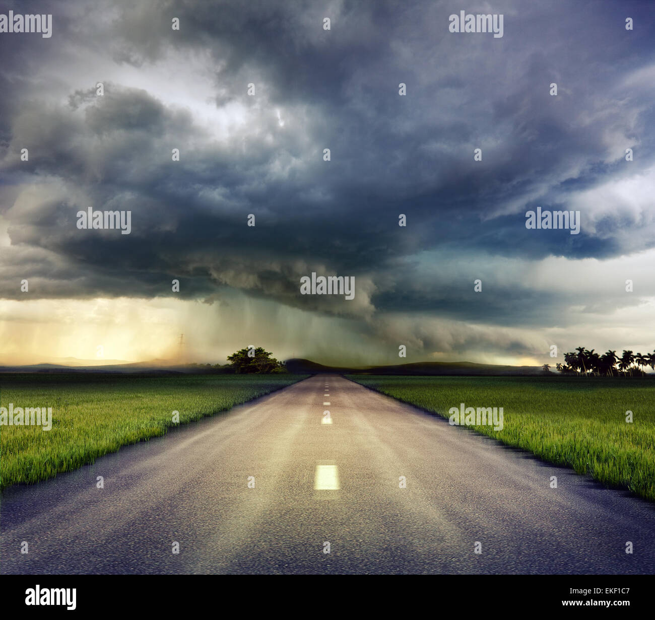 the road to storm Stock Photo - Alamy