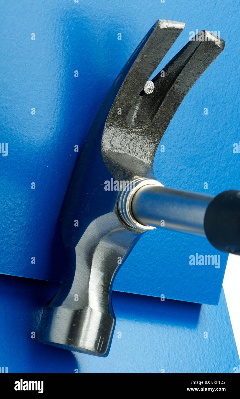 Pulling Nail Out Stock Photo Alamy