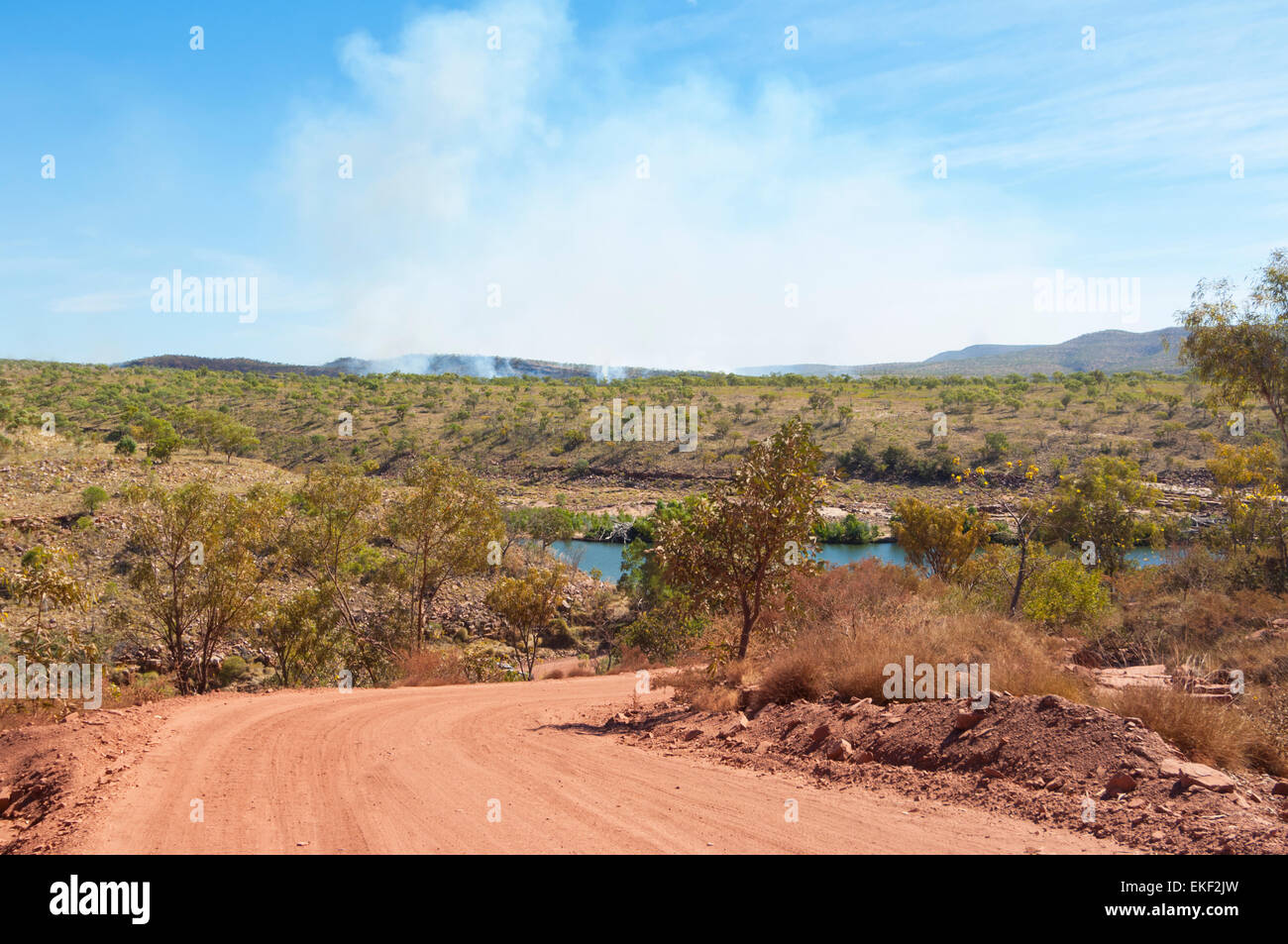 Controlled Burning, El Questro Wilderness Park, Kimberley, Western Australia, WA, Australia Stock Photo