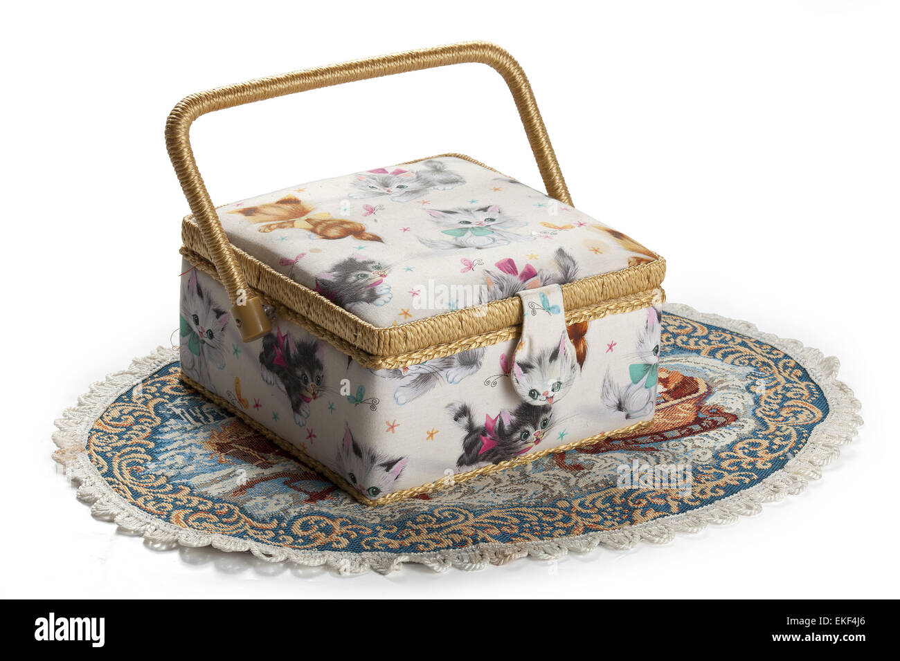 Casket for sewing Stock Photo Alamy