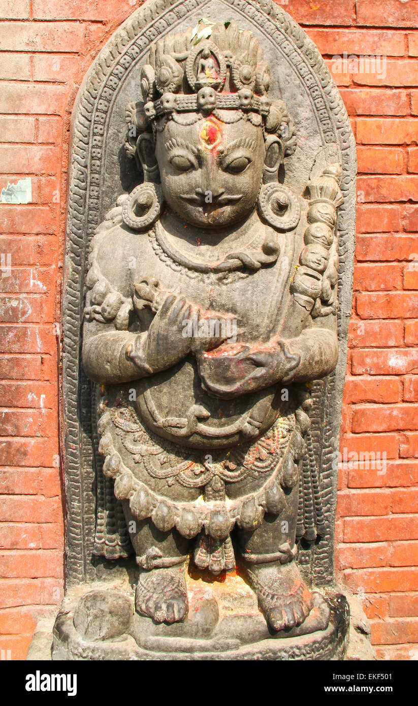 Nepal statues in temple Stock Photo Alamy