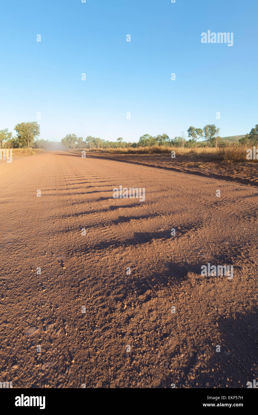 Corrugation on the Gibb River Road, Kimberley, Outback, Western Australia, WA, Australia Stock Photo