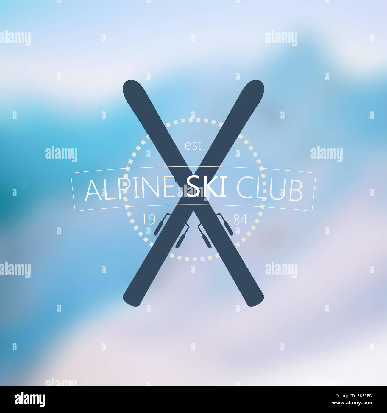 Alpine ski club logo Stock Photo Alamy