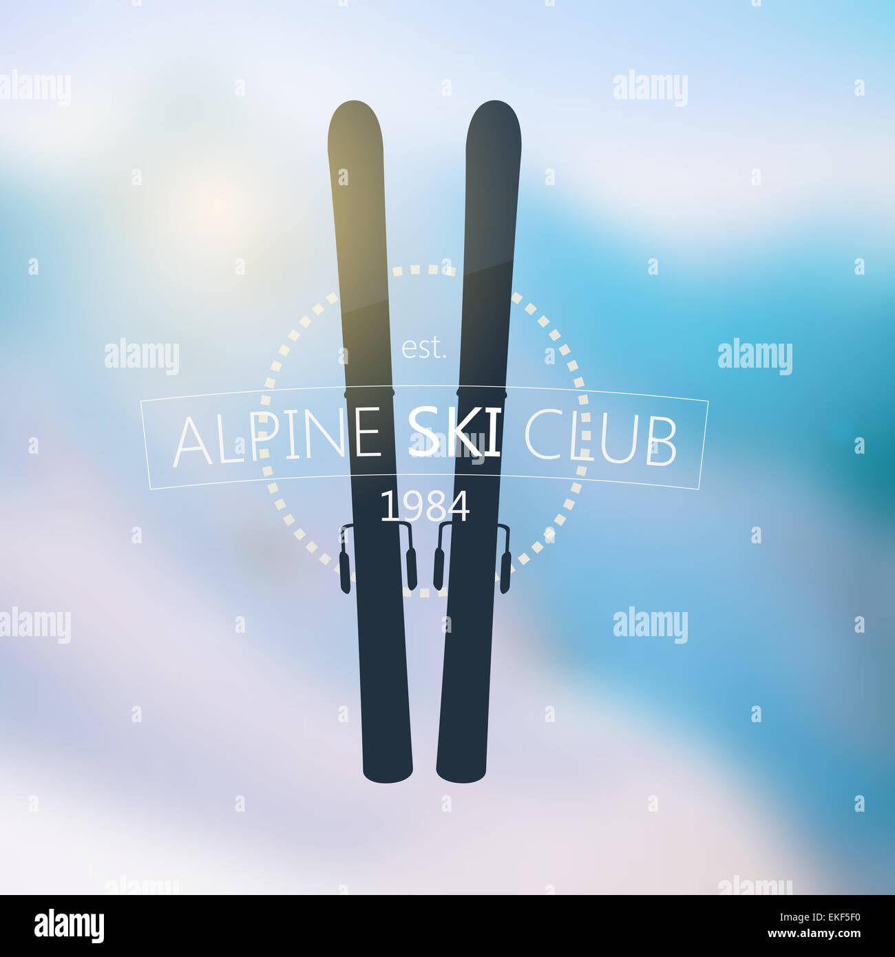 Alpine ski club logo Stock Photo Alamy