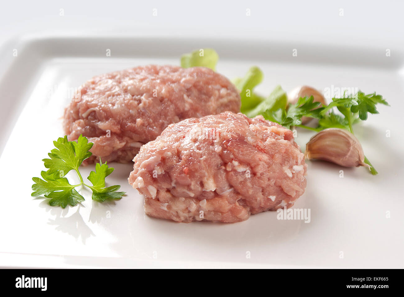 Raw Rissoles Raw chicken rissoles Stock Photo - Alamy