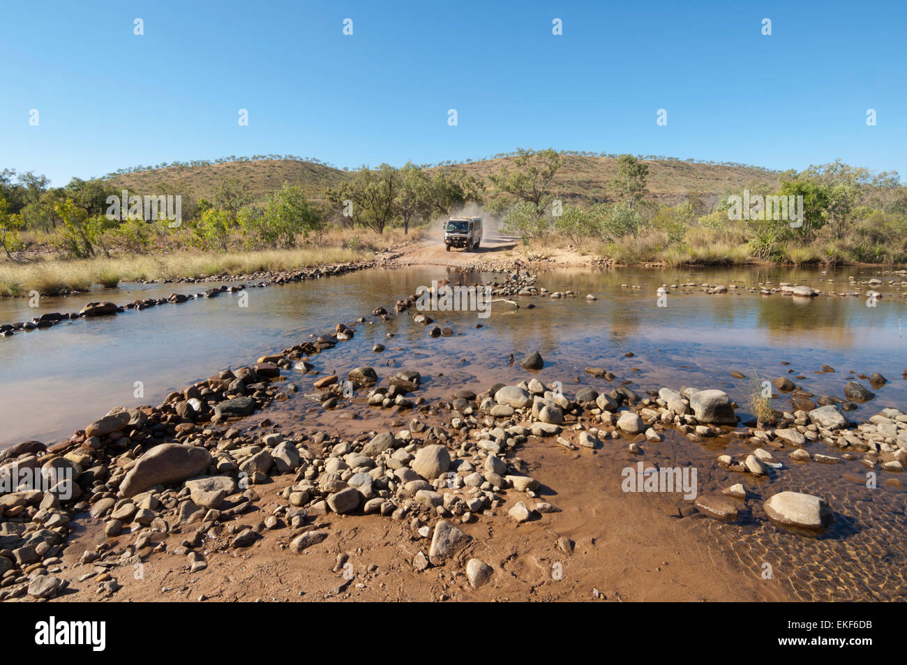 Creek Crossing, Gibb River Road, Kimberley, Western Australia, WA, Australia Stock Photo