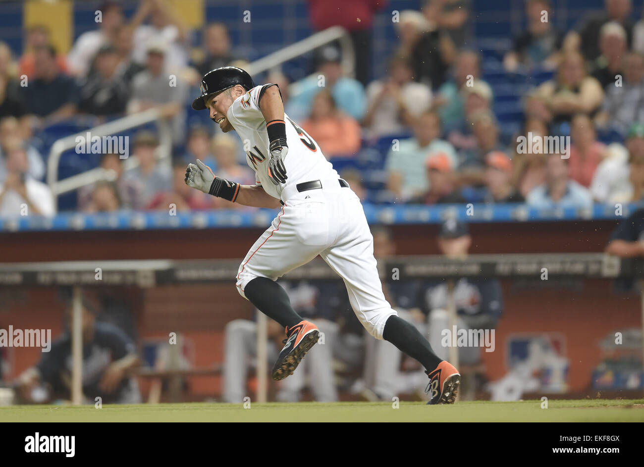 Miami, Florida, USA. 8th Apr, 2015. Ichiro Suzuki (Marlins) MLB