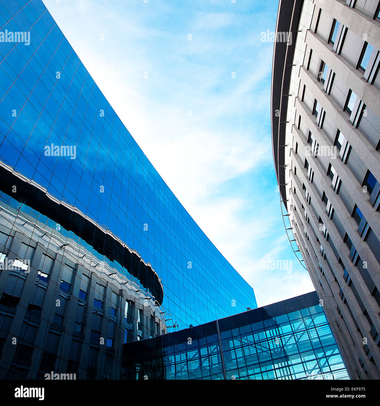 modern office building against the blue sky Stock Photo - Alamy