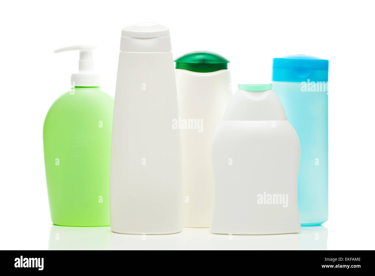 cosmetic containers isolated on white Stock Photo - Alamy