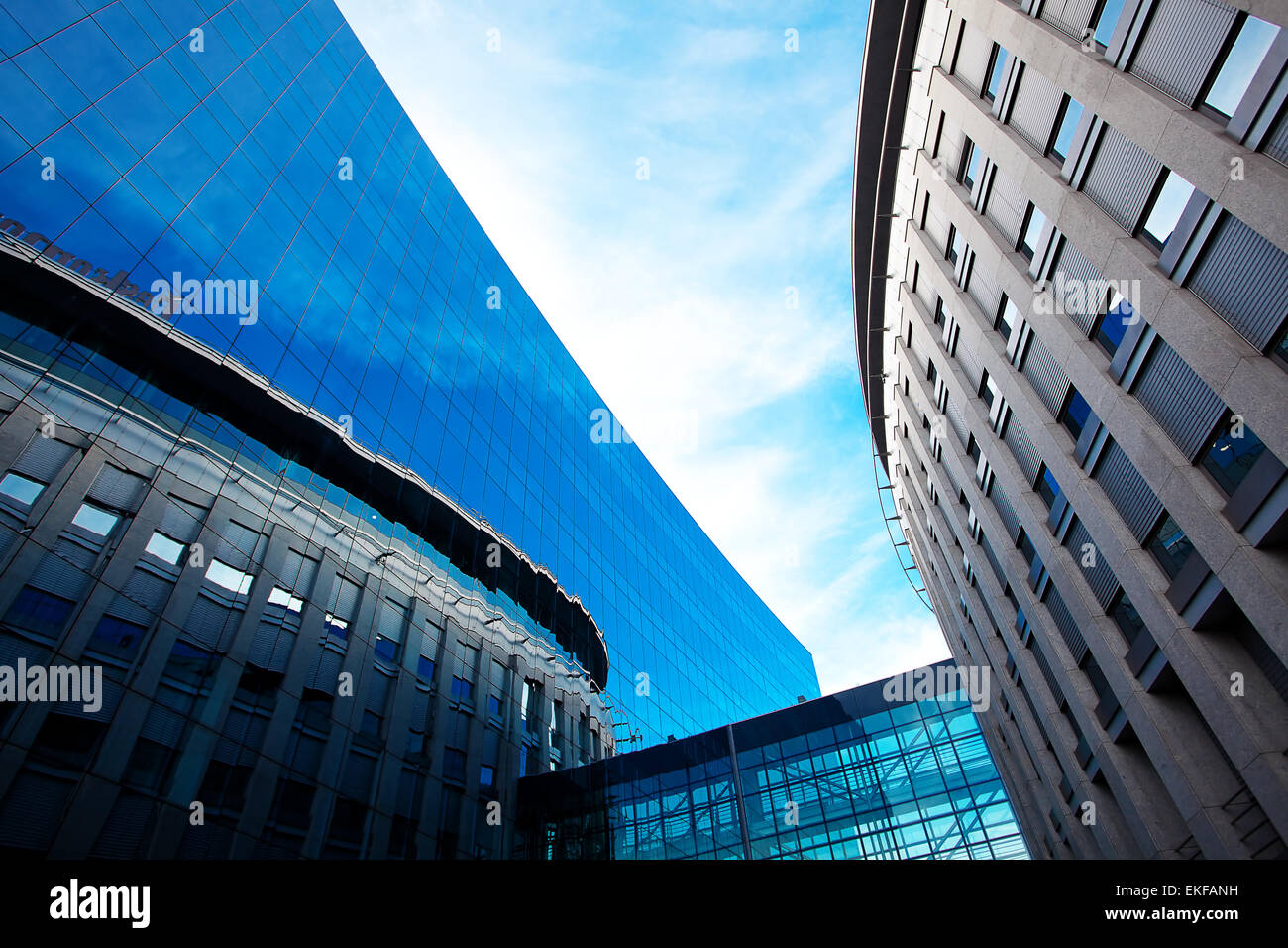 modern office building against the blue sky Stock Photo - Alamy